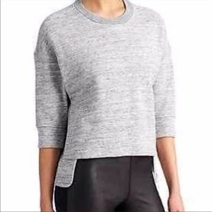 Athleta x Derek Lam Gray side button lightweight crewneck sweatshirt